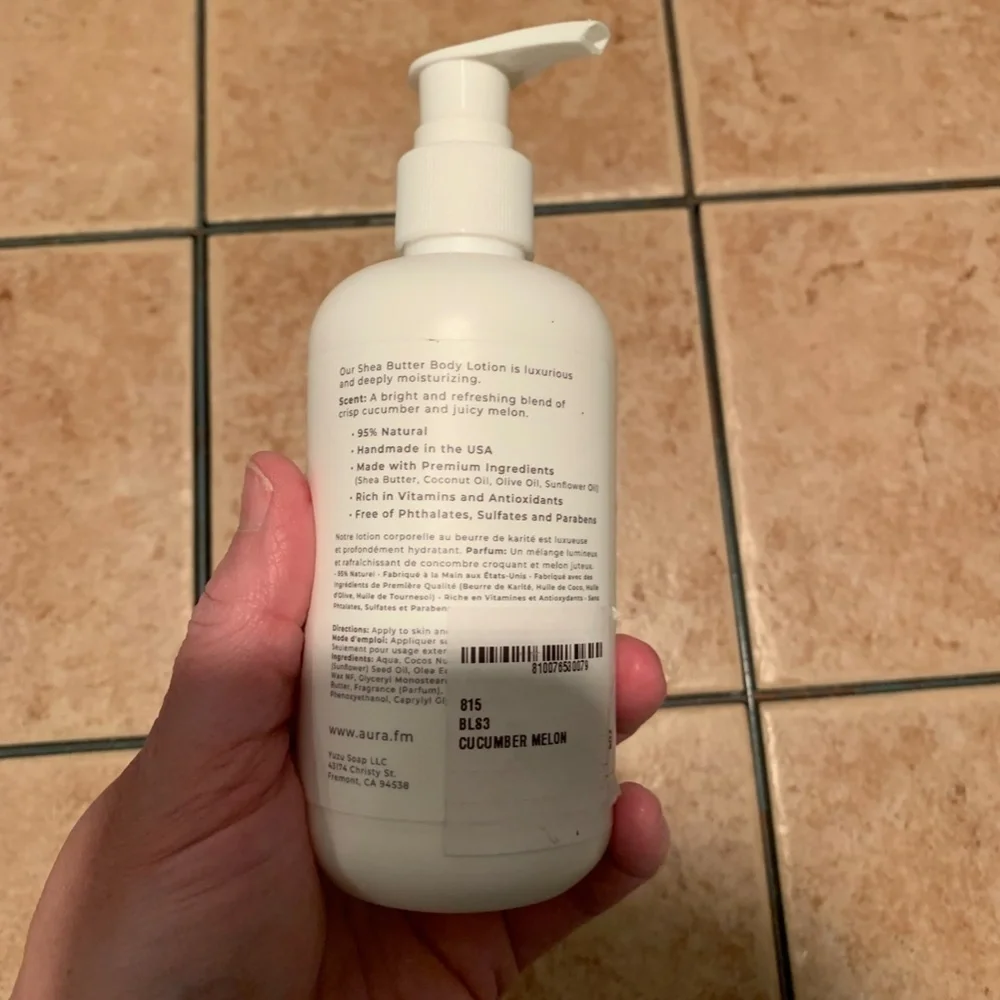 Aura Cucumber Melon Body Lotion 8oz New